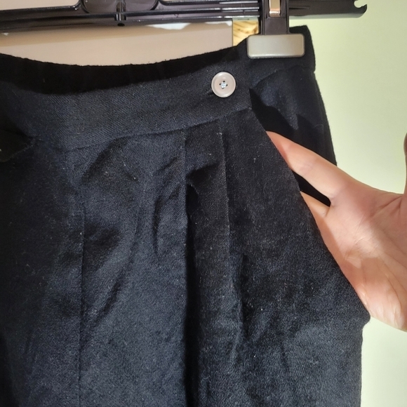 ❤️ 3 For $35 Koret wool high waist pleated pants tapered leg trouser black 10 - Picture 9 of 12